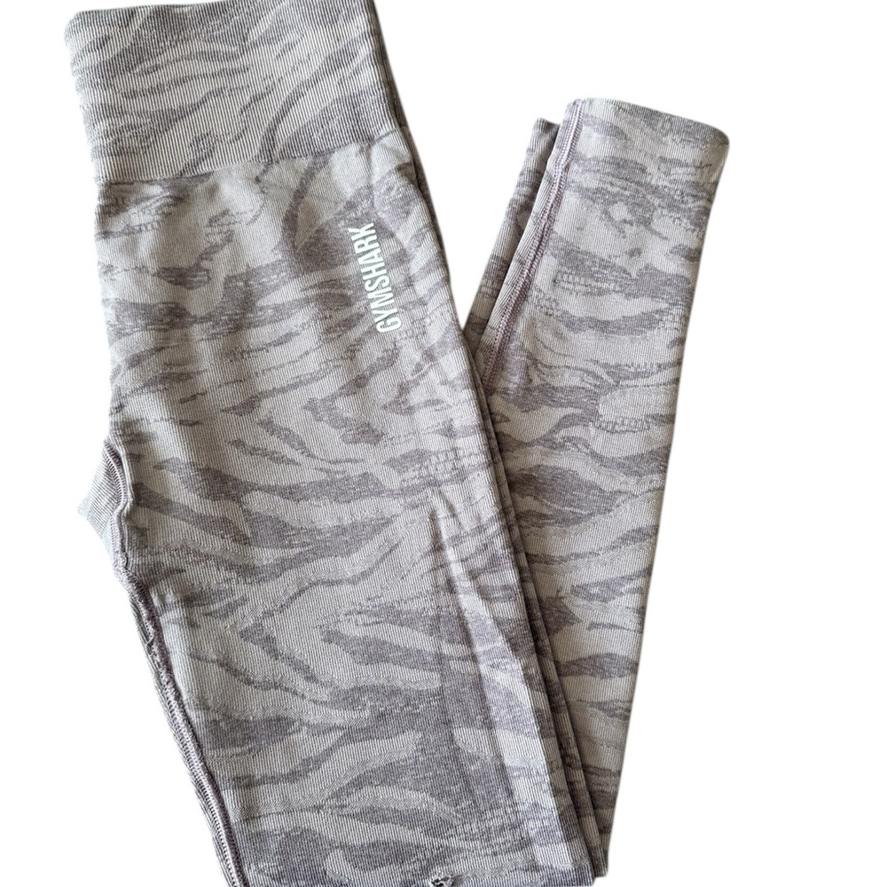 Gymshark Kids Zebra Print Leggings - Gray